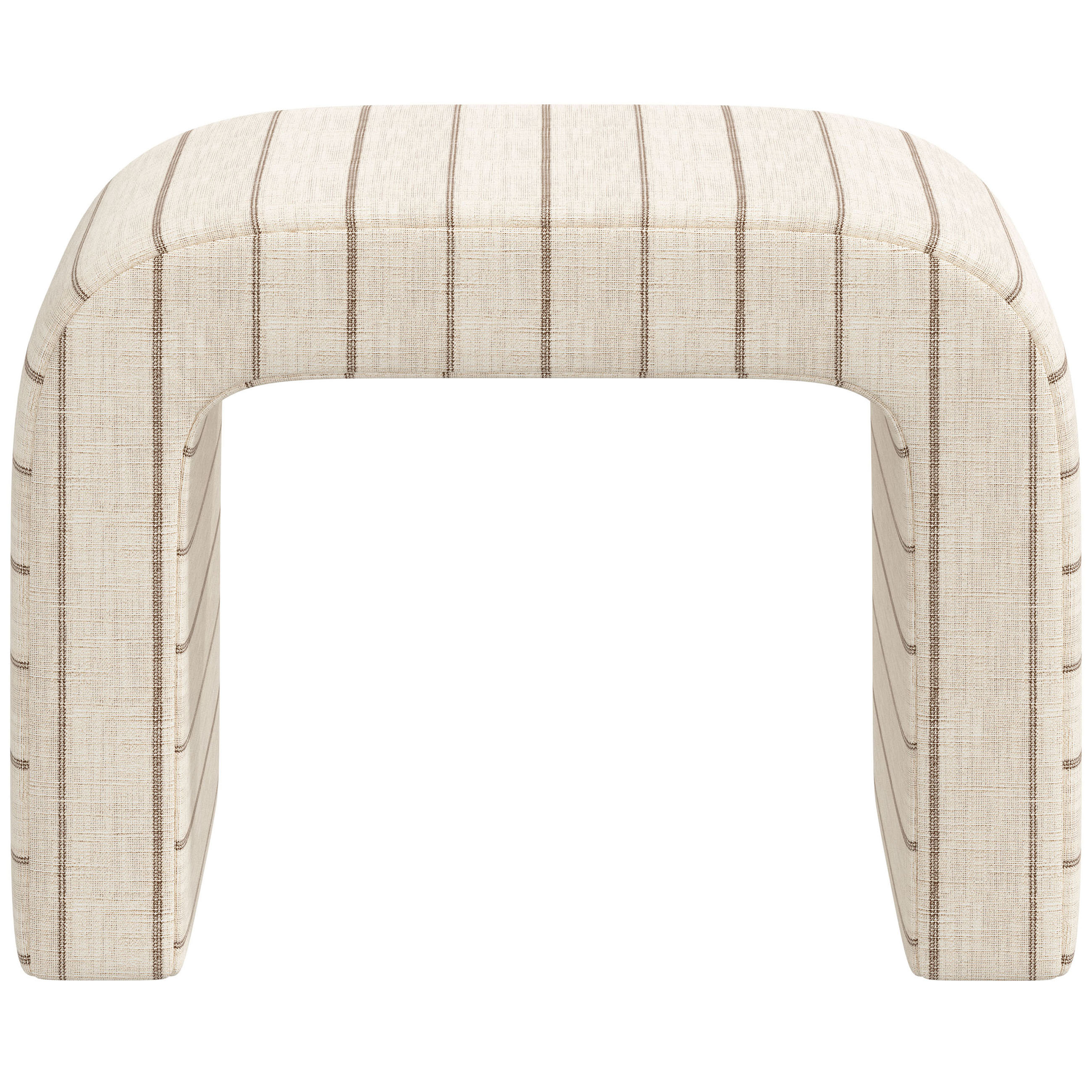 Celia Waterfall Ottoman, Pinstripe