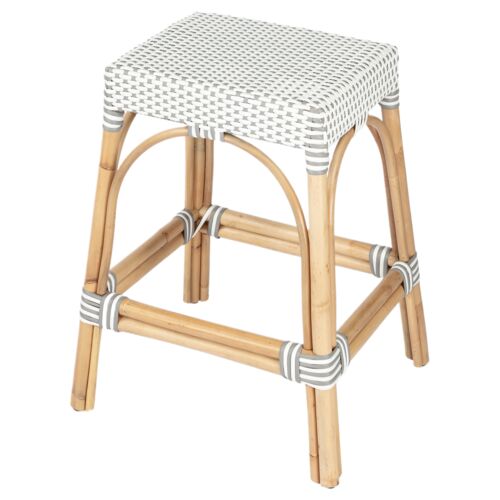 Sabrina 24.5" Rectangular Rattan Counter Stool