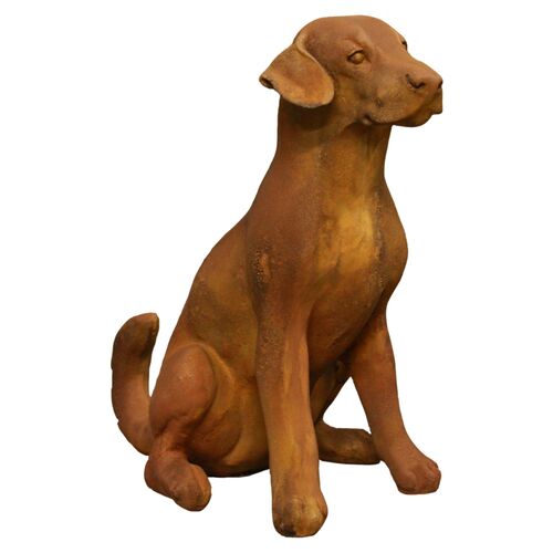 20" Sitting Puppy Statue, Sandstone~P76449775
