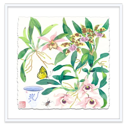 Gabby Malpas, Orchids & Teacup~P77512346