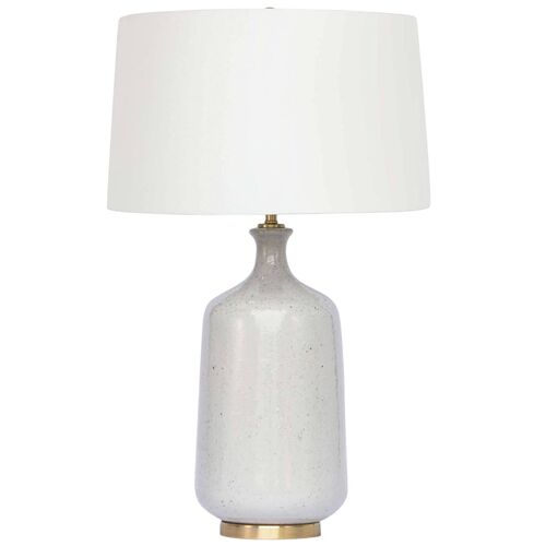 Glace Ceramic Table Lamp, White