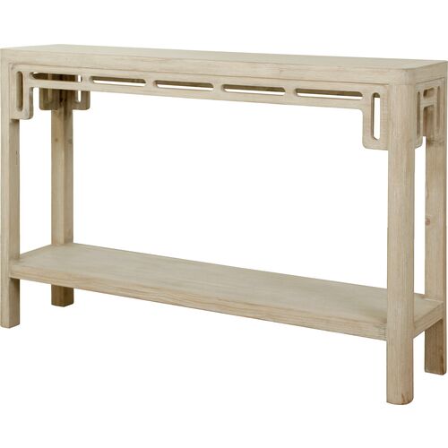 Brianne 47" Console Table, Weathered Whitewash~P77650791