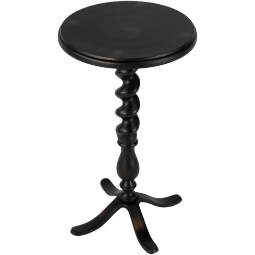 Malcolm 13" Round Cast Aluminum Pedestal Base Side Table, Gray Malcolm 13" Round Cast Aluminum Pedestal Base Side Table, Gray