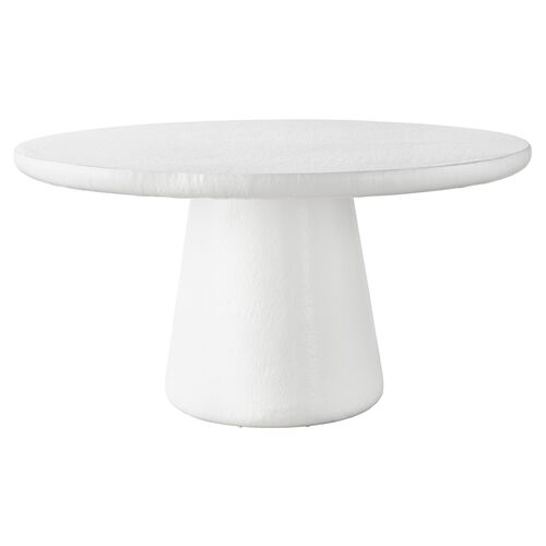 Tranquility Truffle 60" Round Dining Table, Milky Mushroom~P111111757