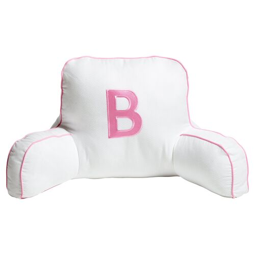 monogrammed bed rest pillow