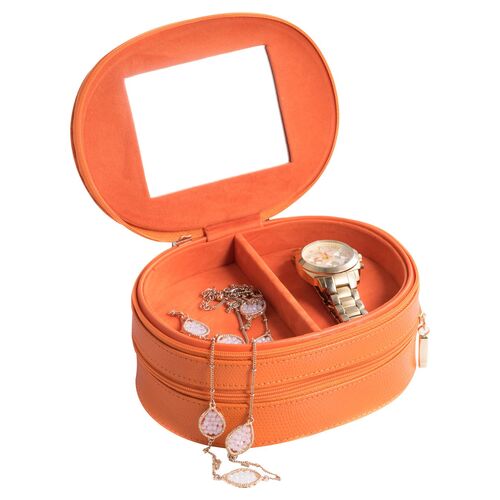 Leather Jewelry Box, Orange~P76680828