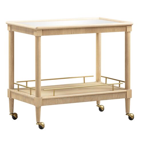 Hesper Bar Cart, Natural Ash Hesper Bar Cart, Natural Ash
