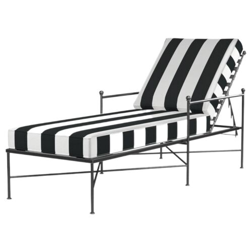 Isla Outdoor Iron Chaise Lounge