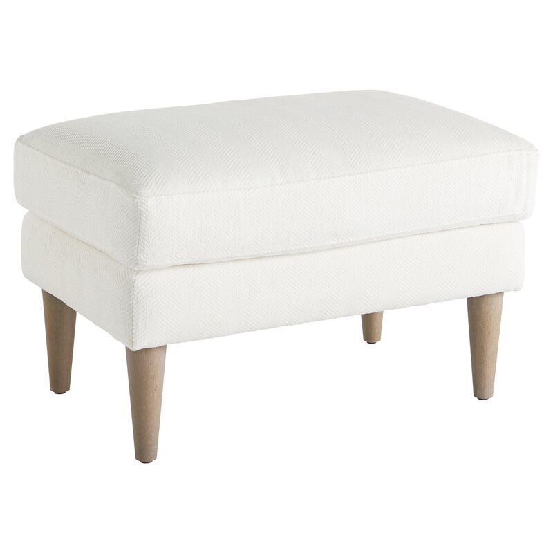 Brentwood Ottoman, Off White
