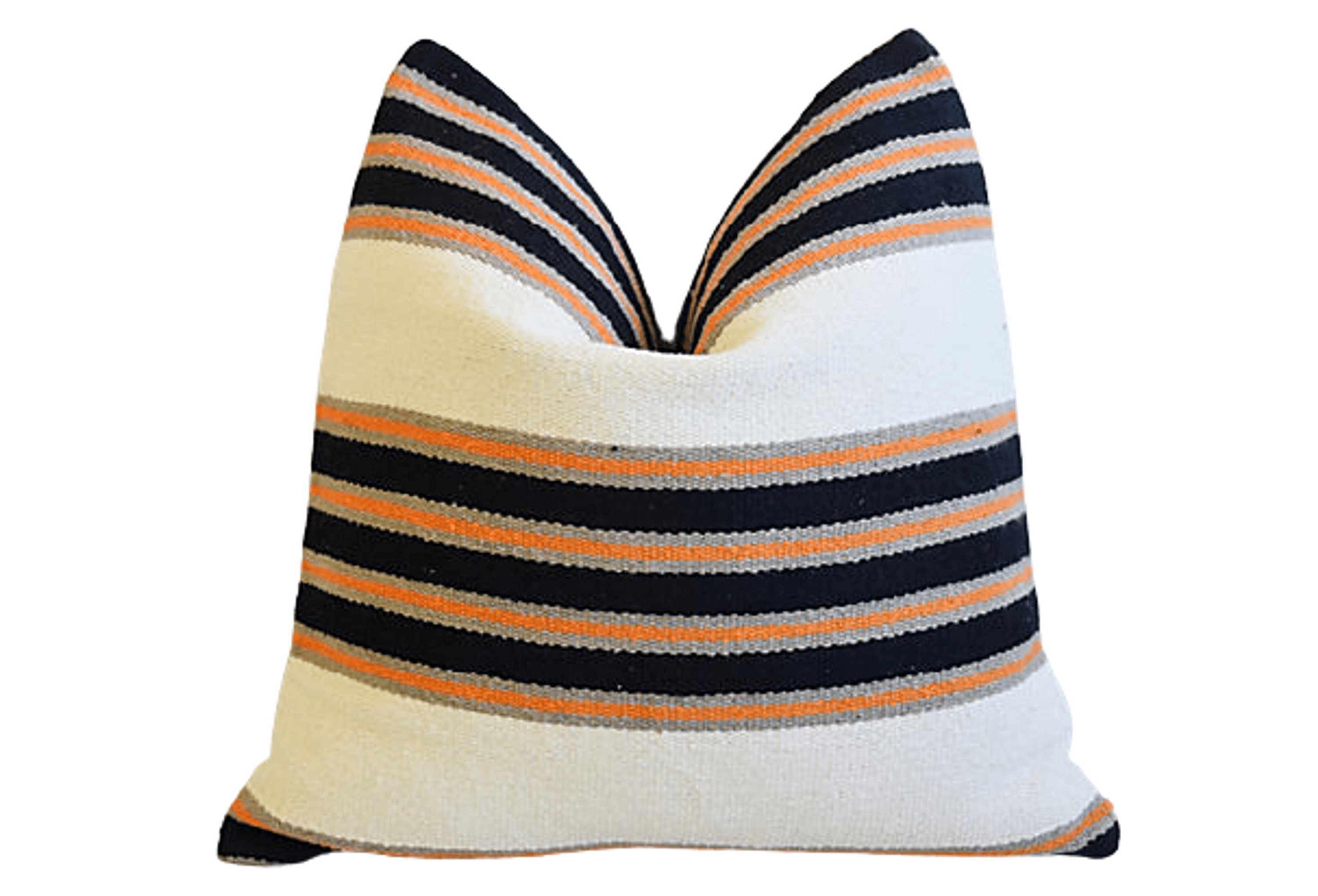 Boho-Chic Striped Turkish Carpet Pillow~P77593285