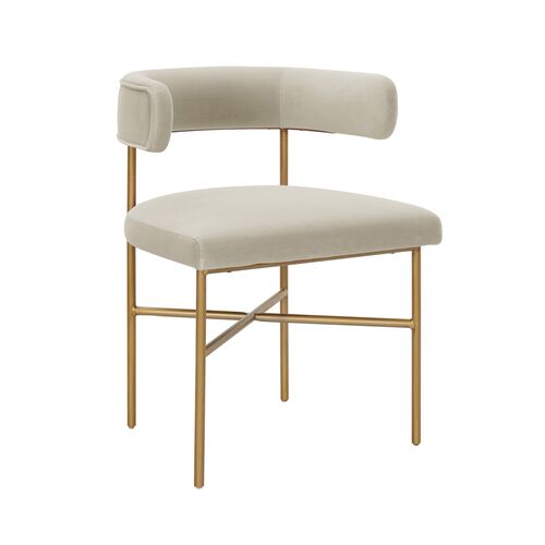 Kendall Dining Side Chair, Cream Velvet~P69500348
