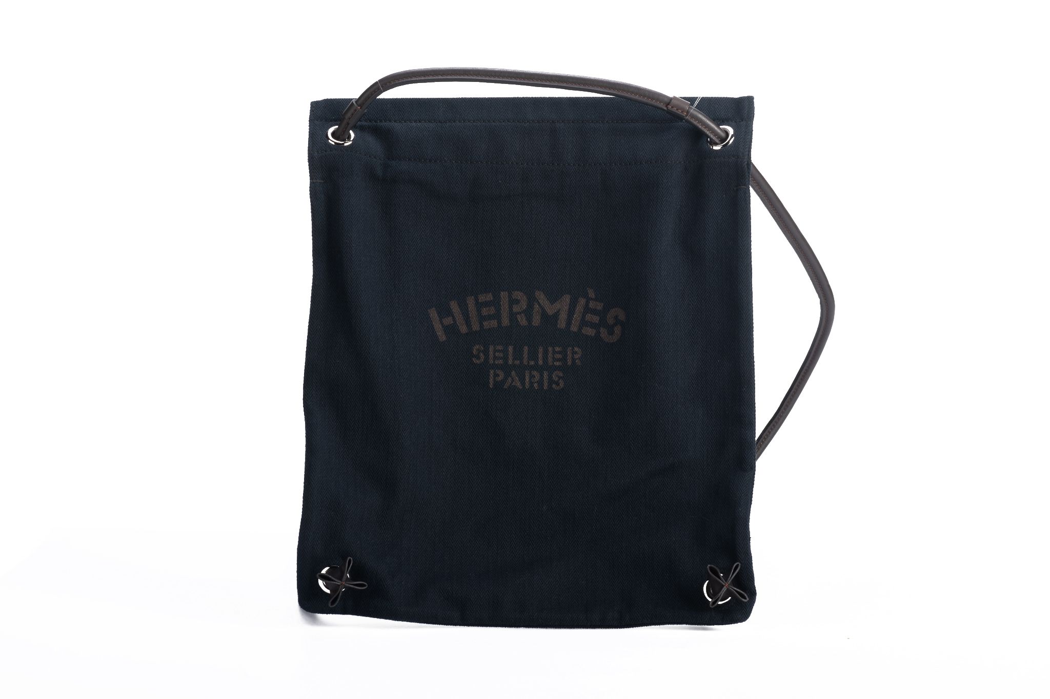 Hermes Black Toile Canvas Feedbag~P77649489