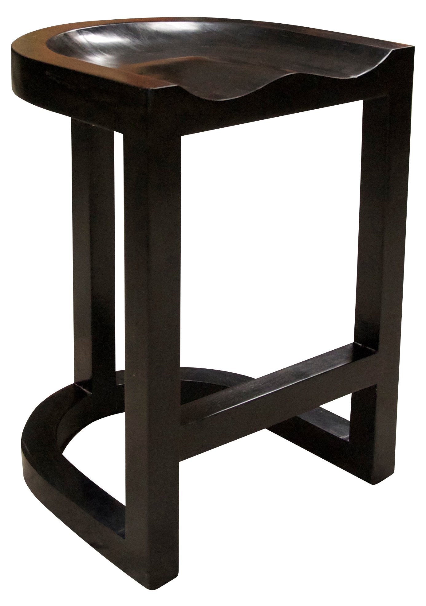 Saddle Counter Stool, Espresso One Kings Lane