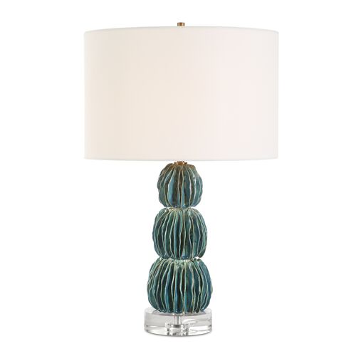 Isabeau Table Lamp, Blue/Green