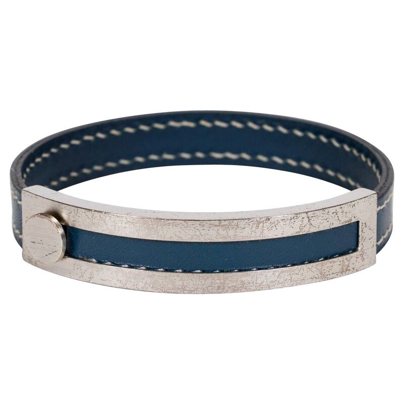 Hermès Adjustable Blue Bracelet