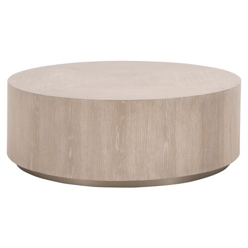 Eliza Oak Large Coffee Table, Natural Gray/Silver~P77598584