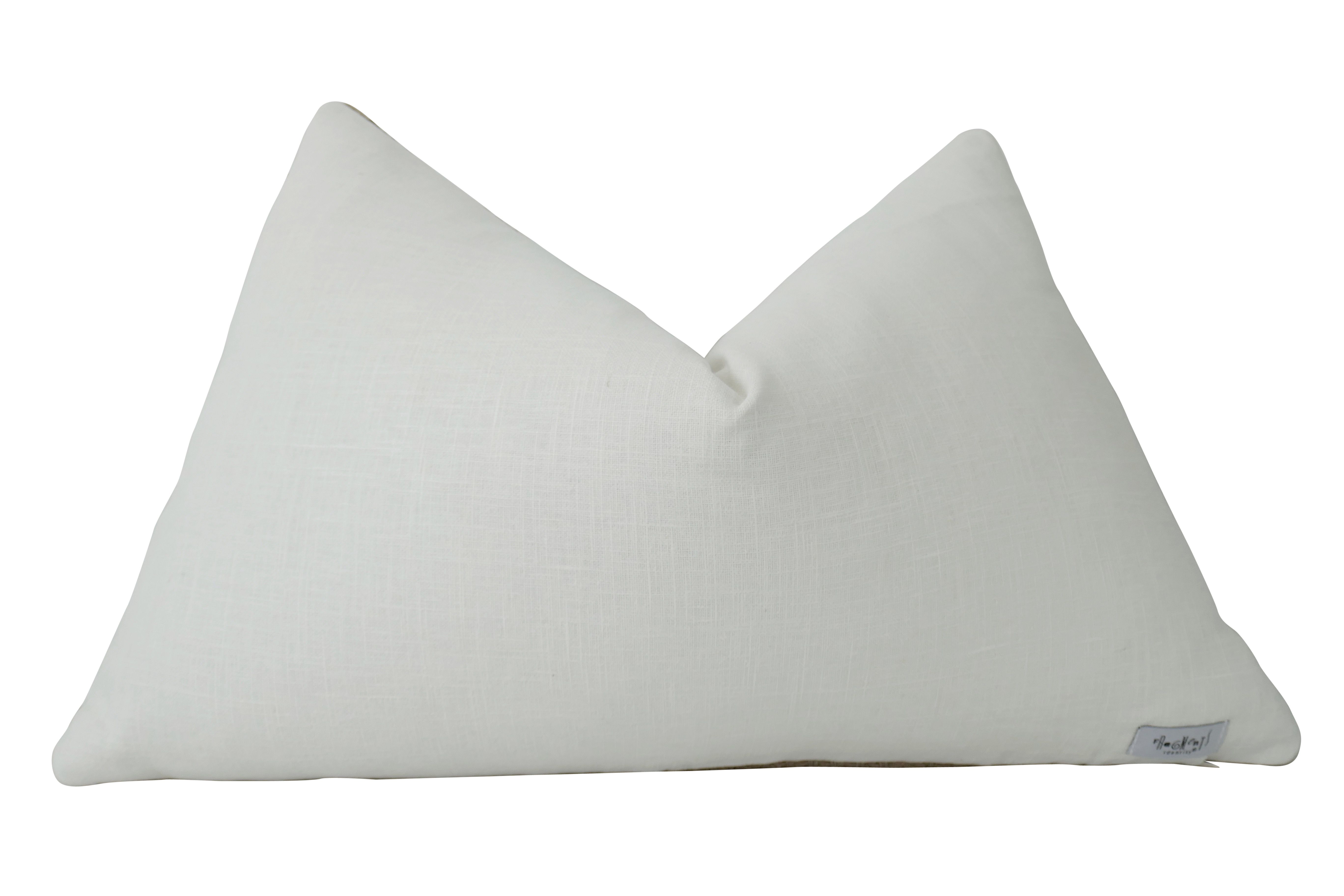 Italian Woven Camel Linen Pillow~P77674012