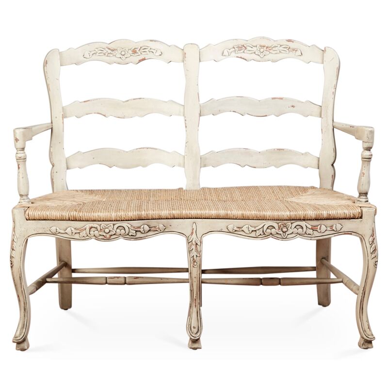 Catherine 2-Seat Bench, Parchment