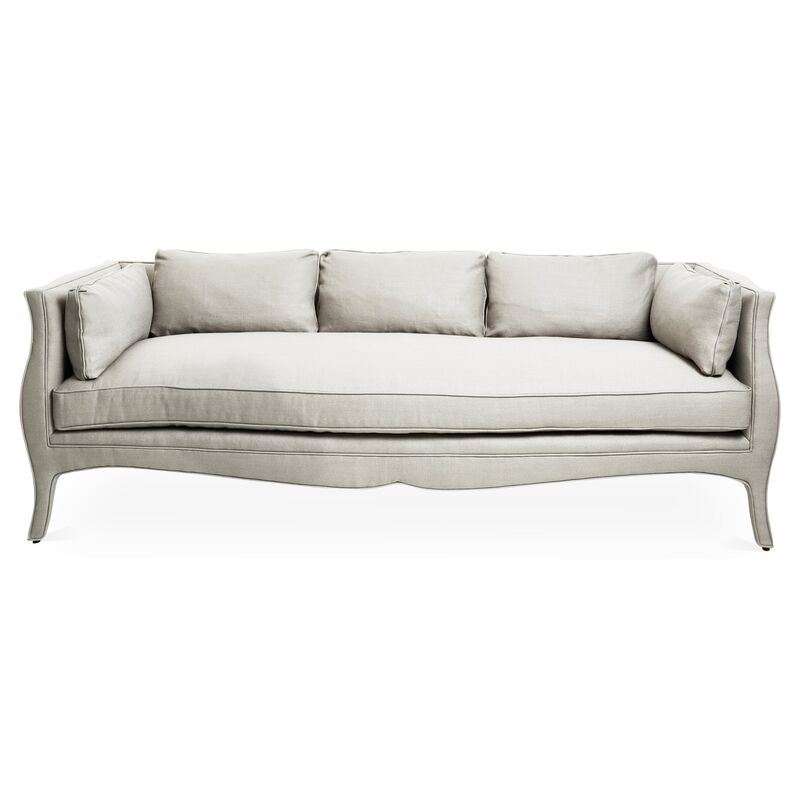 Southern Belle Sofa, Natural Linen