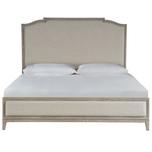 Kieran Panel Bed, Rolling Fog/Oyster Linen