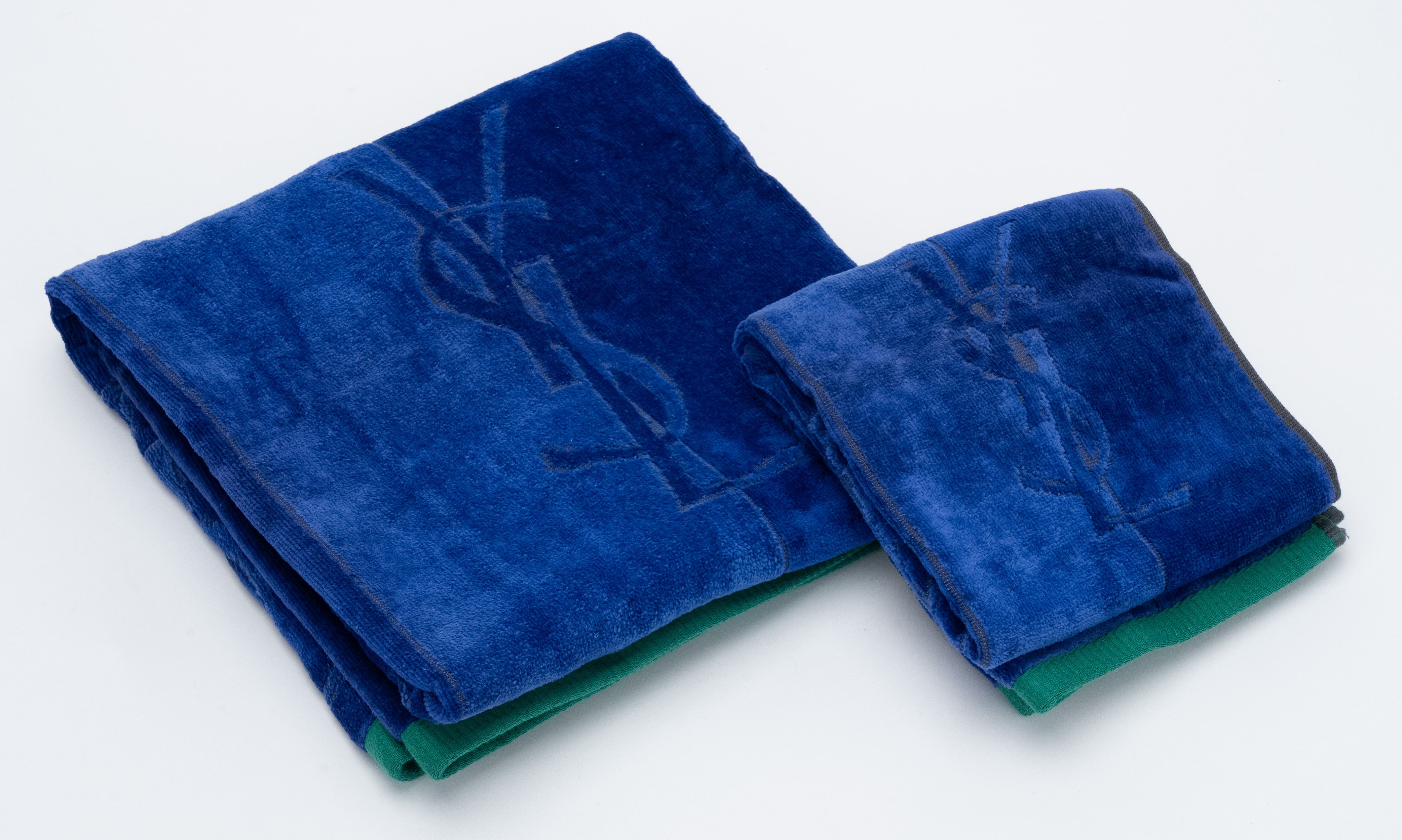 YSL New Set of 2 Blue Cotton Towels~P77666699