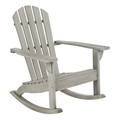 Bria Outdoor Adirondack Rocking Chair, Gray~P77417861