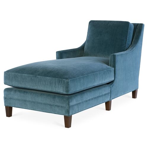 Salon Chaise, Ocean Blue Velvet~P77212577