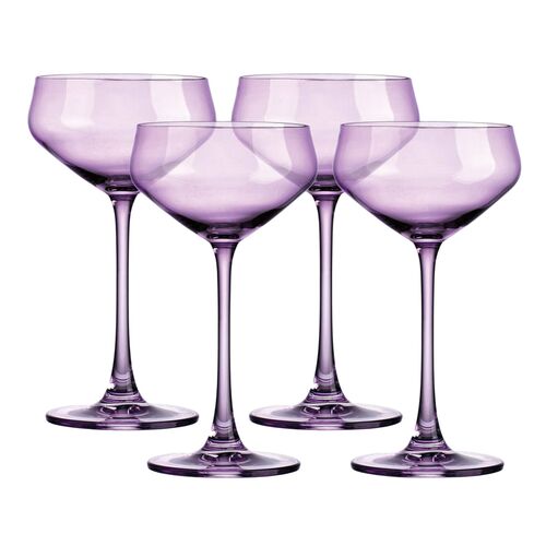 S/4 Sheer Champagne Coupes