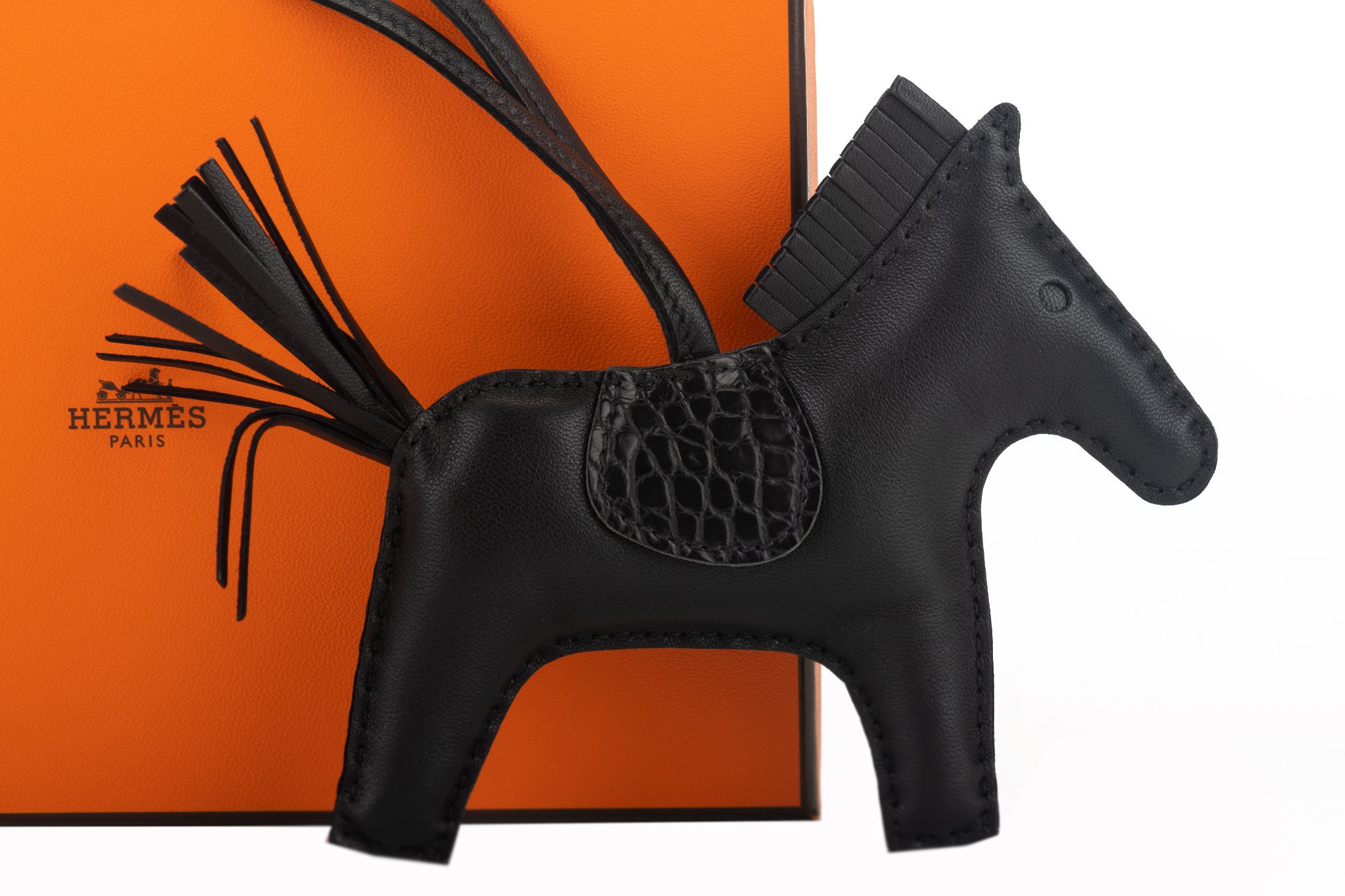 Hermes Rodeo Touch PM So Black Alligator Bag Charm - MAISON de LUXE