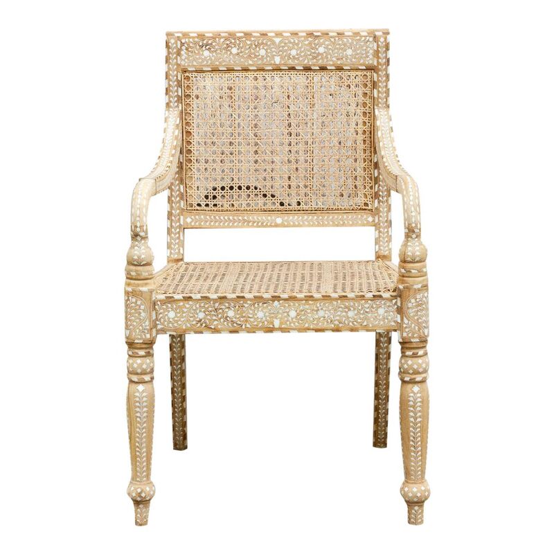 Anglo Indian Bleached Inlay Armchair