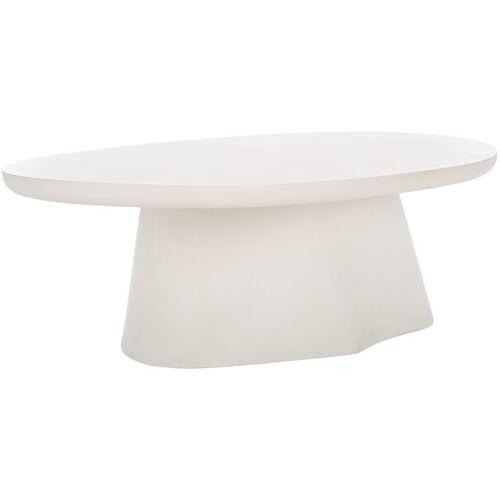 Joryn Concrete Coffee Table, Ivory