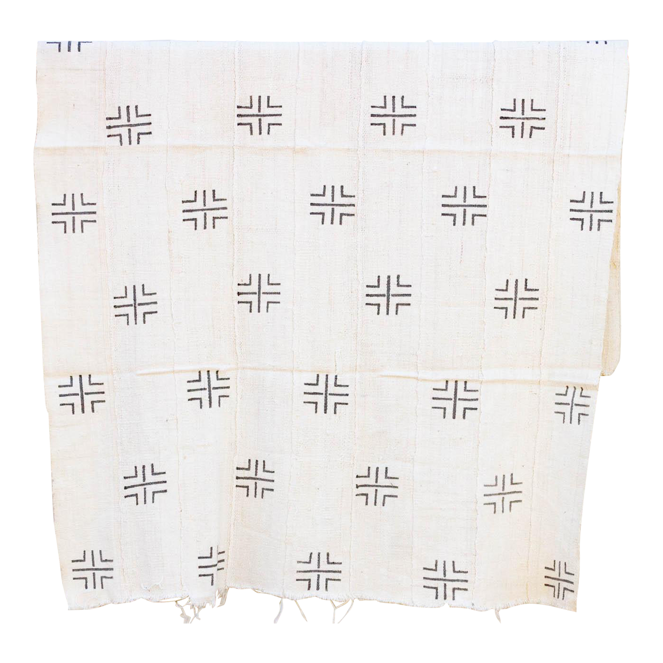 Tribal Motif White & Black Mudcloth~P77698612