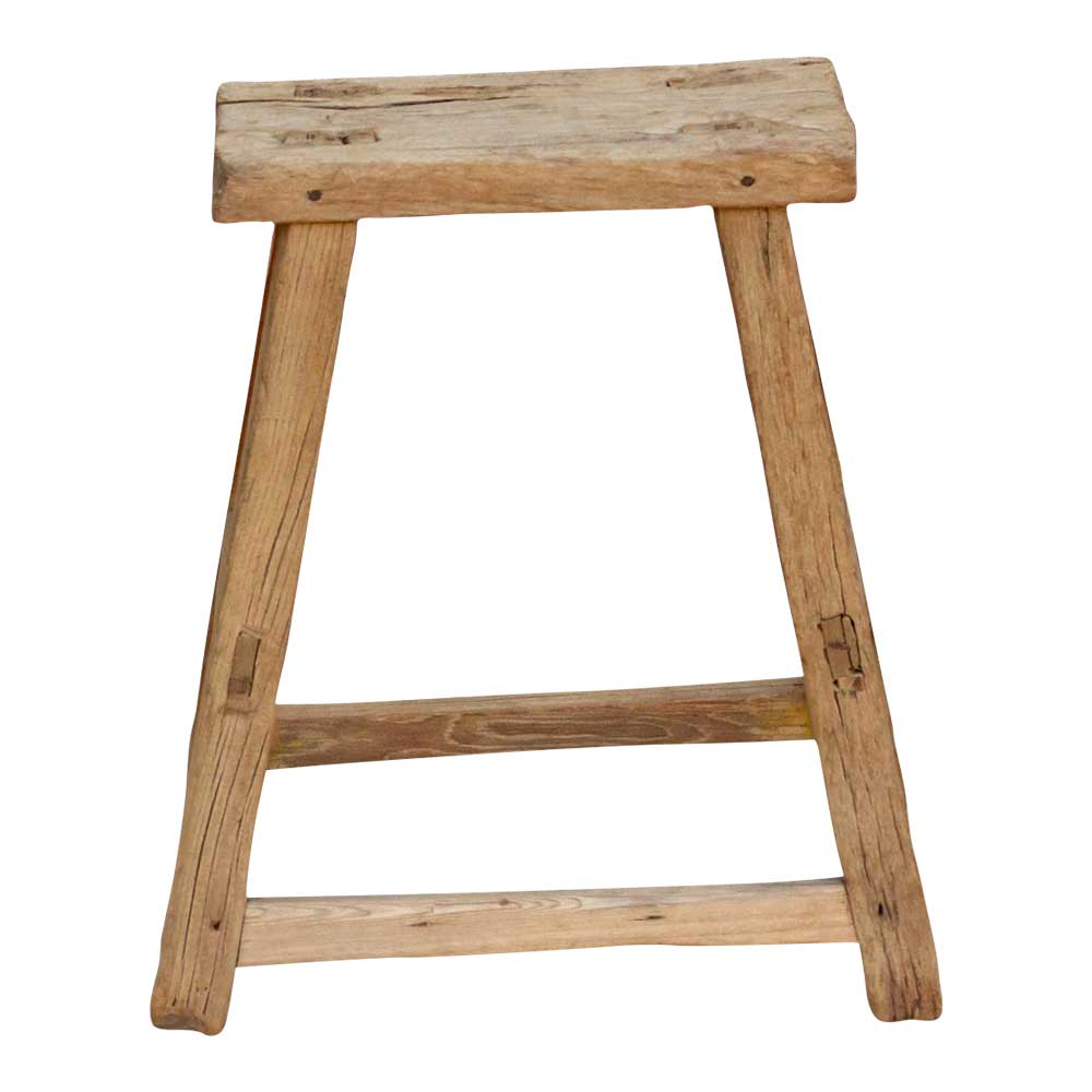 Bleached Wood Asian Joint Stool~P77705583