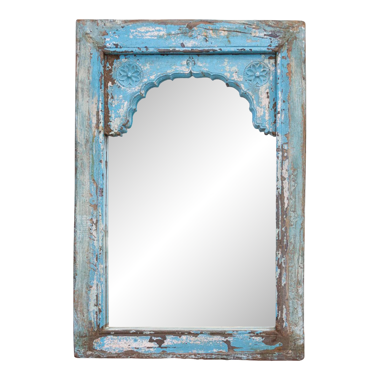 Blue Arched Frame Mirror~P77672354