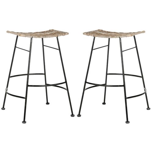 Black and Brown Counter Stools