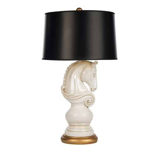 Belmont Left-Facing Table Lamp, Cream/Gold~P77345368
