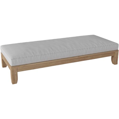 Nuvira Outdoor Teak Daybed, Linen Natural Sunbrella