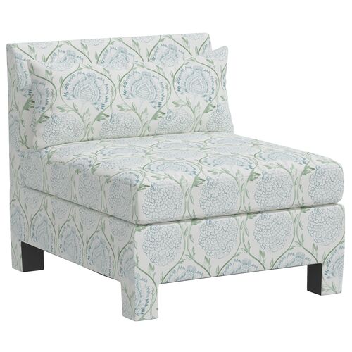 Bryn Slipper Chair, Ranjit Floral Sage~P77615286