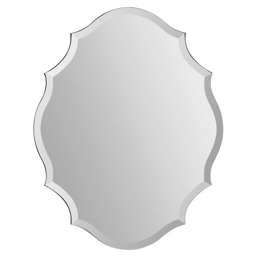 Penelope Beveled Wall Mirror, Mirrored~P41531822