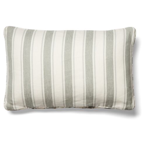 Hove 12x20 Lumbar Pillow, Sage/White Linen~P77446849