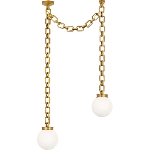 Bellamy 2-Light Statement Chain Globe Chandelier Bellamy 2-Light Statement Chain Globe Chandelier