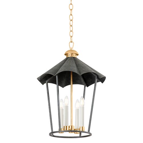 Wildomar Lantern, Vintage Gold Leaf/French Iron Wildomar Lantern, Vintage Gold Leaf/French Iron