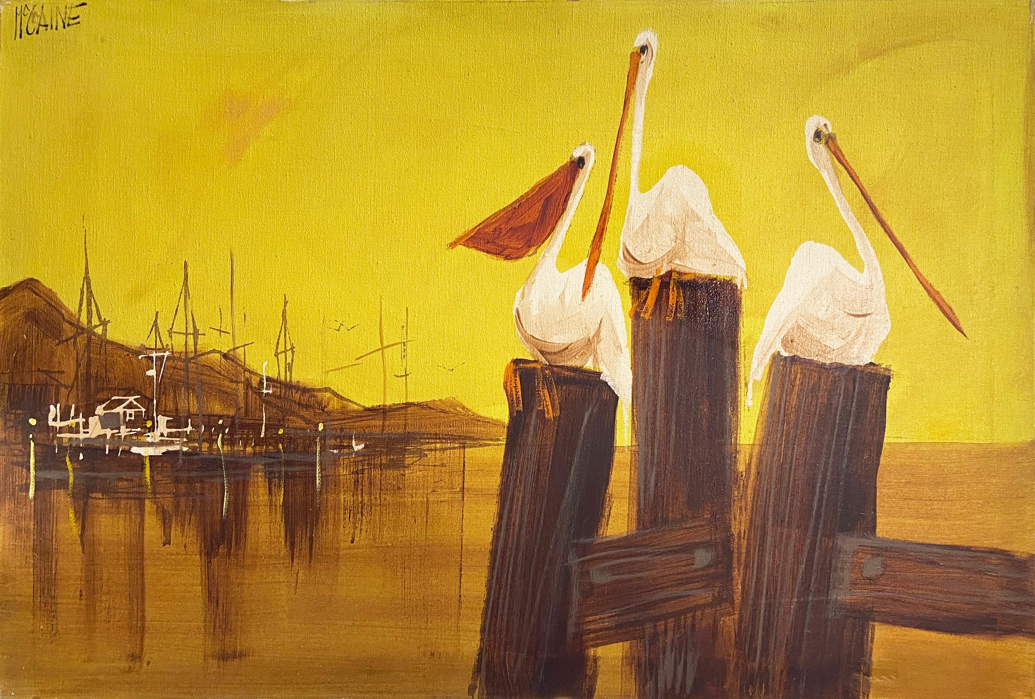 Sunset Pelicans by Robert McCaine, 1975~P77611352
