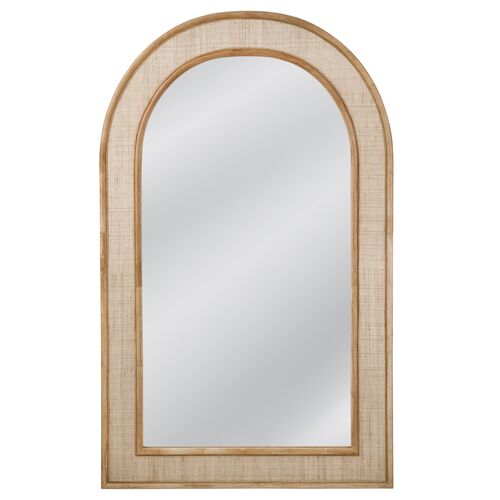 Christopher Rattan Floor Mirror, Natural Christopher Rattan Floor Mirror, Natural