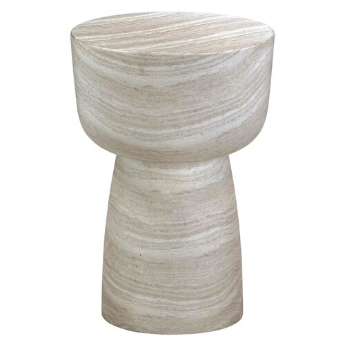 Virella Indoor/Outdoor Side Table, Travertine