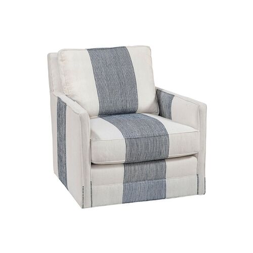 Zoe Swivel Chair, Navy/White~P77568371
