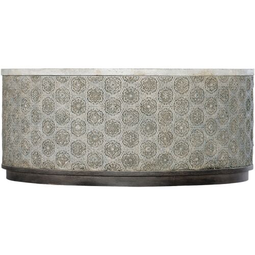 Melange Greystone 42" Round Cocktail Table, Gray Melange Greystone 42" Round Cocktail Table, Gray