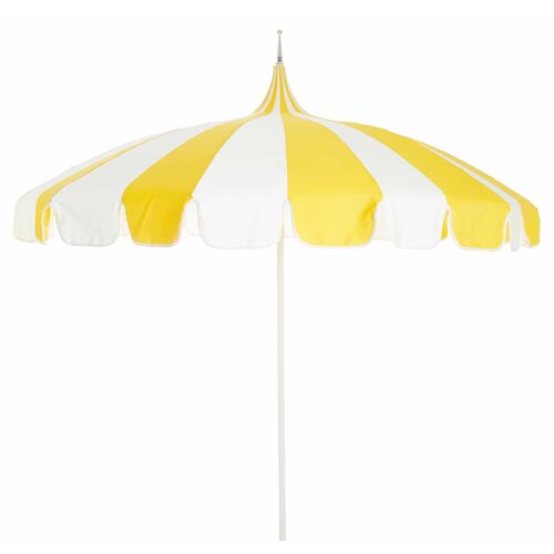 Pagoda Patio Umbrella, Yellow/White~P76522264