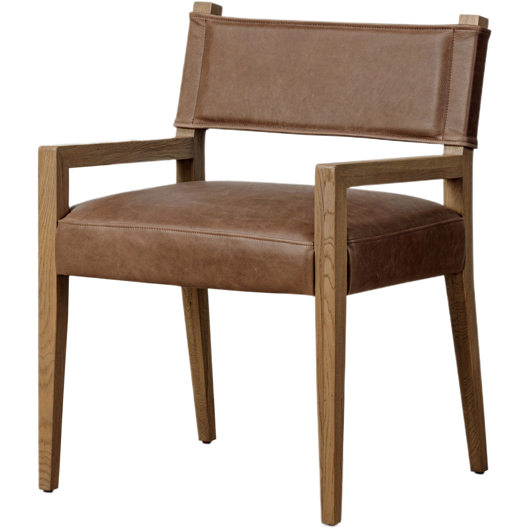 Parker Leather Dining Armchair, Palermo Cigar