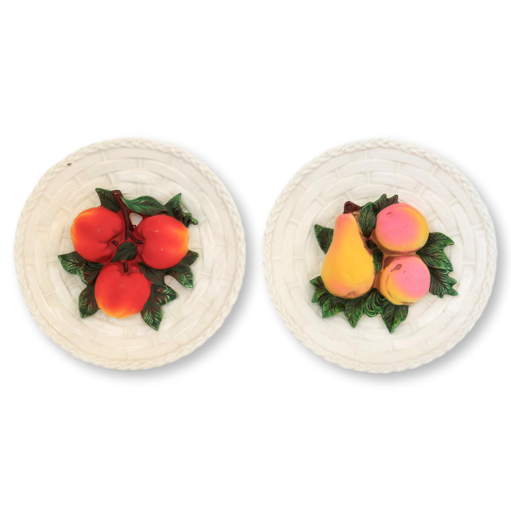 French Trompe l'Oeil Wall Plates, Pair~P77644485